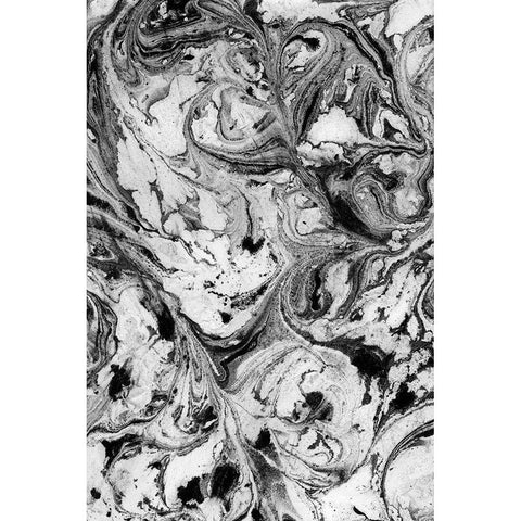 Obsidian I Black Modern Wood Framed Art Print with Double Matting by Guthrie, Jenna