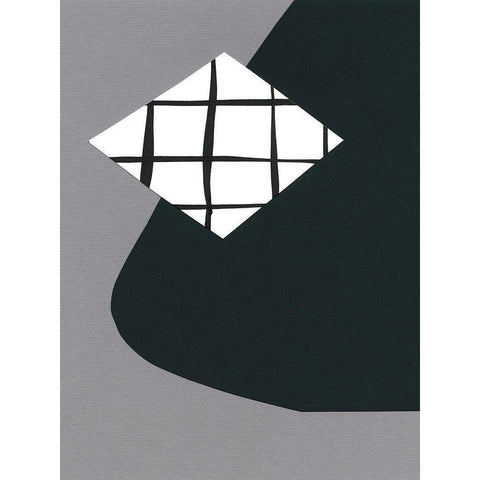 Echos of Memphis III Black Modern Wood Framed Art Print with Double Matting by Stramel, Renee W.