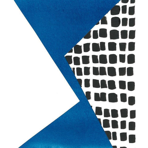 Memphis in Blue III Black Modern Wood Framed Art Print by Stramel, Renee W.