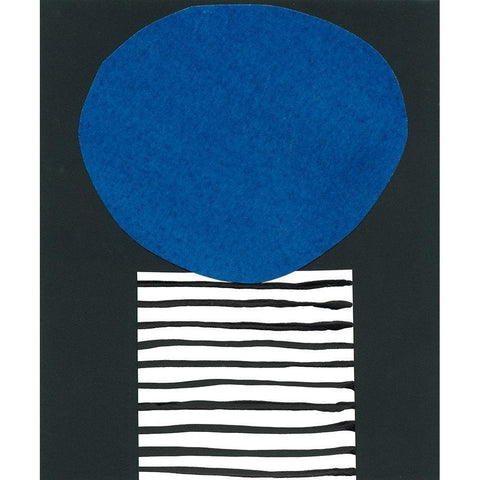 Memphis in Blue V Black Modern Wood Framed Art Print by Stramel, Renee W.