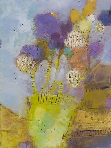 Blumen II Black Ornate Wood Framed Art Print with Double Matting by Jachimiec, Sue