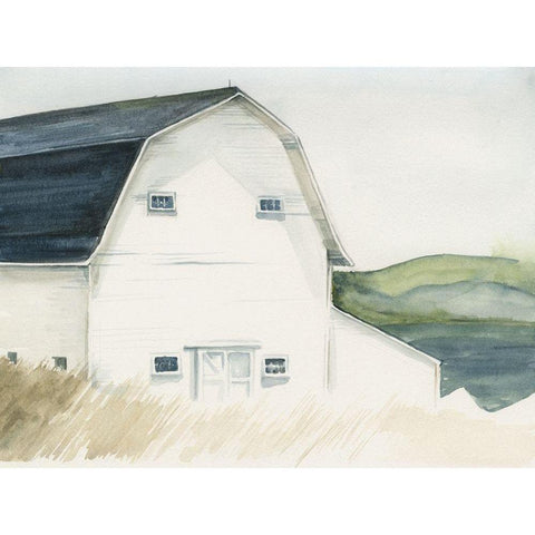 Watercolor Barn IV Black Modern Wood Framed Art Print with Double Matting by Parker, Jennifer Paxton