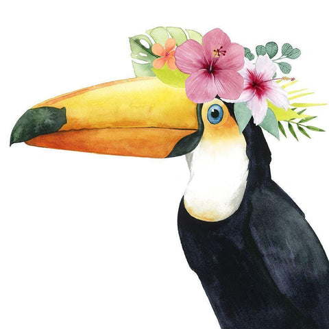 Tropical Halo III Black Modern Wood Framed Art Print with Double Matting by Popp, Grace