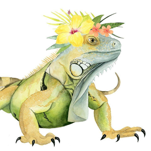 Tropical Halo IV White Modern Wood Framed Art Print with Double Matting by Popp, Grace