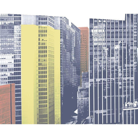 Pastel NYC I Black Modern Wood Framed Art Print by Pica, Jeff