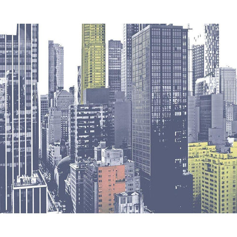 Pastel NYC III Black Modern Wood Framed Art Print by Pica, Jeff