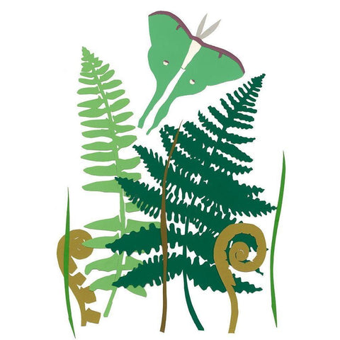 Fern Fantasy Garden I Black Modern Wood Framed Art Print by Ludwig, Alicia
