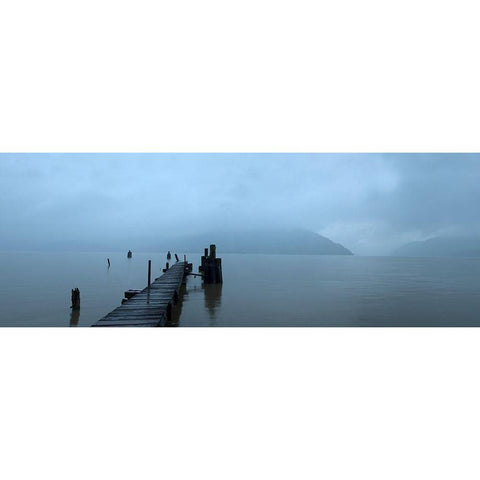 Dusk and Water III Gold Ornate Wood Framed Art Print with Double Matting by McLoughlin, James