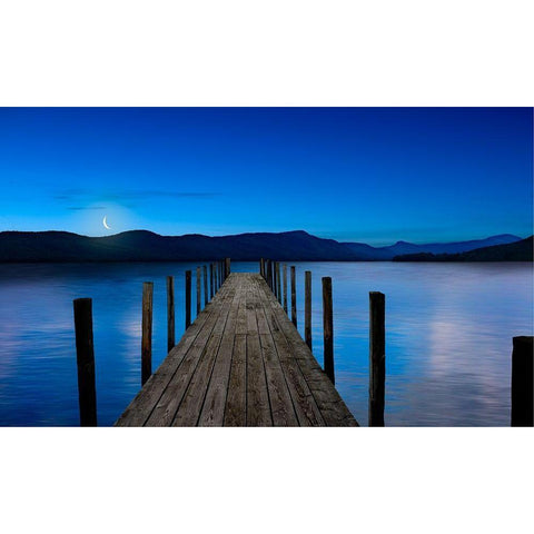 Dusk and Water V Gold Ornate Wood Framed Art Print with Double Matting by McLoughlin, James