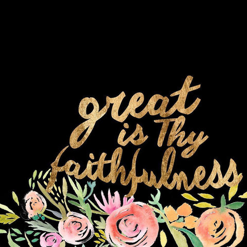 Floral Faith II Gold Ornate Wood Framed Art Print with Double Matting by Studio W