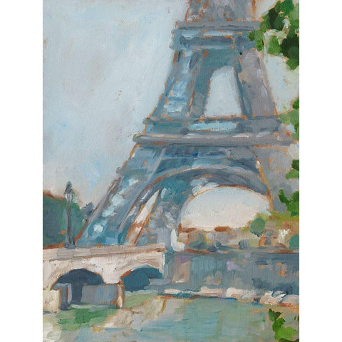 Impressionist View of Paris II Black Modern Wood Framed Art Print with Double Matting by Harper, Ethan