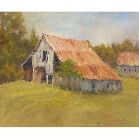 Tin Roof Gold Ornate Wood Framed Art Print with Double Matting by Wendling, Marilyn