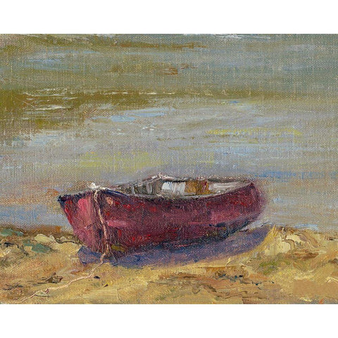 Beached Red Black Modern Wood Framed Art Print with Double Matting by Wendling, Marilyn