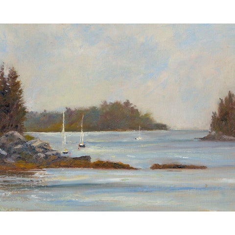 Safe Cove White Modern Wood Framed Art Print by Wendling, Marilyn