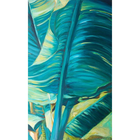 Green Banana Duo II White Modern Wood Framed Art Print by Wilkins, Suzanne