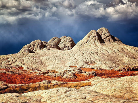 Valley Beauty I White Modern Wood Framed Art Print with Double Matting by Drost, David