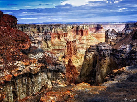 Valley Beauty III White Modern Wood Framed Art Print with Double Matting by Drost, David