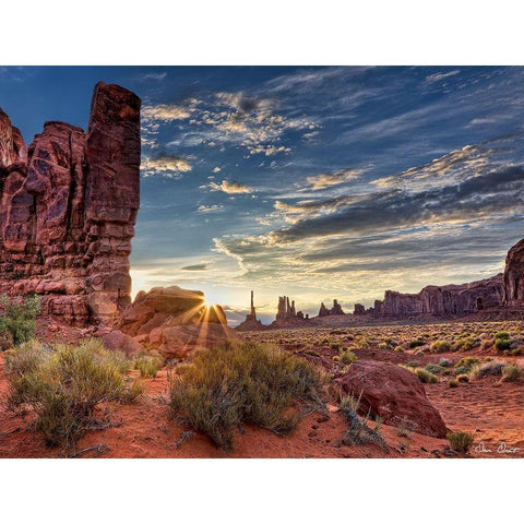 Valley Beauty IV White Modern Wood Framed Art Print by Drost, David