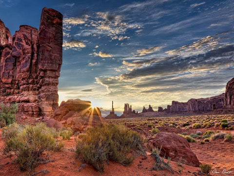 Valley Beauty IV Black Ornate Wood Framed Art Print with Double Matting by Drost, David