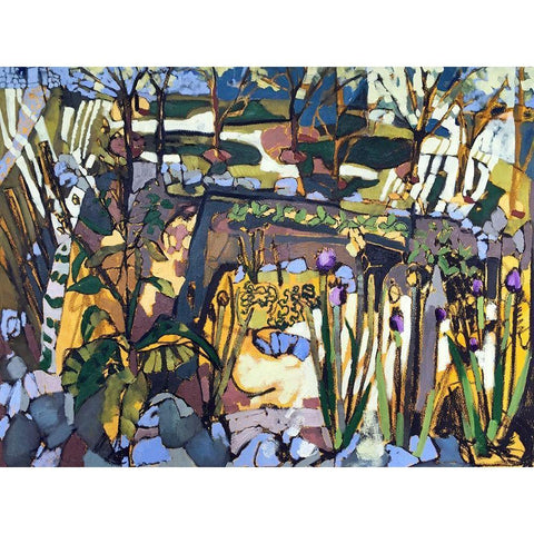 Urban Garden - June Gold Ornate Wood Framed Art Print with Double Matting by Ferrell, Erin McGee