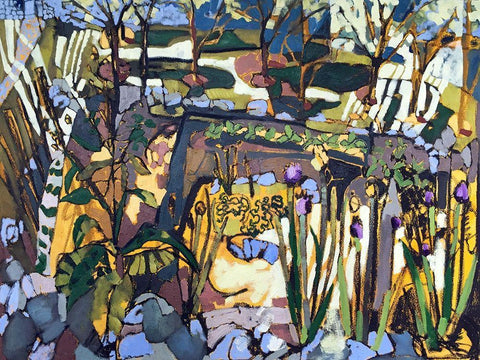 Urban Garden - June Black Ornate Wood Framed Art Print with Double Matting by Ferrell, Erin McGee