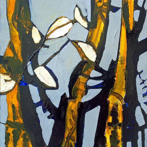 Blue III Black Modern Wood Framed Art Print with Double Matting by Ferrell, Erin McGee