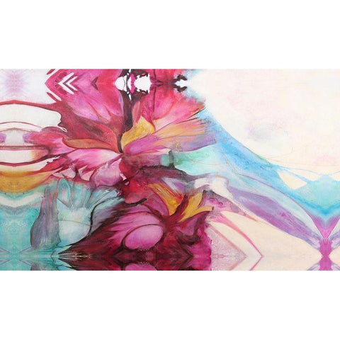 Flor de Pasion Black Modern Wood Framed Art Print with Double Matting by Villarreal, Gabriela