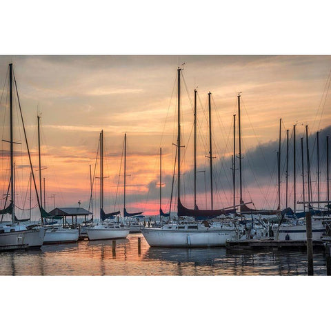 Five Until Sun Up White Modern Wood Framed Art Print by Head, Danny