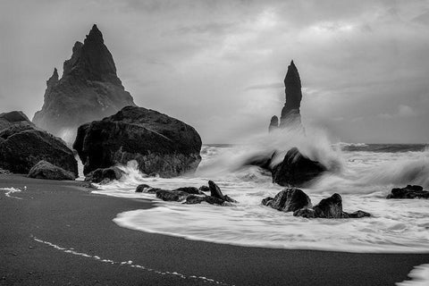 Raw Power White Modern Wood Framed Art Print with Double Matting by Head, Danny