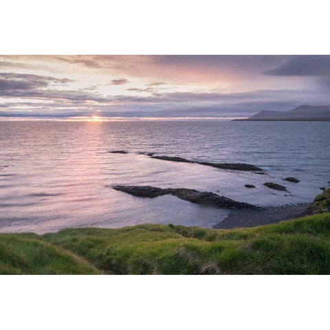 A Simple Sunrise Black Modern Wood Framed Art Print with Double Matting by Head, Danny