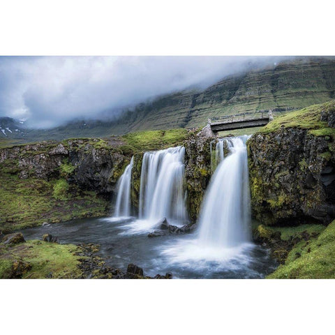 Troll Bridge Black Modern Wood Framed Art Print with Double Matting by Head, Danny