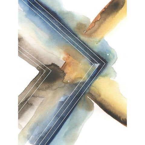 Cassini II Black Modern Wood Framed Art Print with Double Matting by Zarris, Chariklia