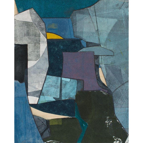 Journeymans Papers V Black Modern Wood Framed Art Print with Double Matting by Delamater, Rob