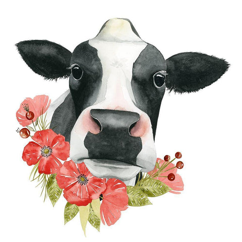 Poppy Farm I Gold Ornate Wood Framed Art Print with Double Matting by Popp, Grace