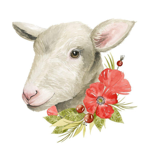 Poppy Farm III Black Ornate Wood Framed Art Print with Double Matting by Popp, Grace