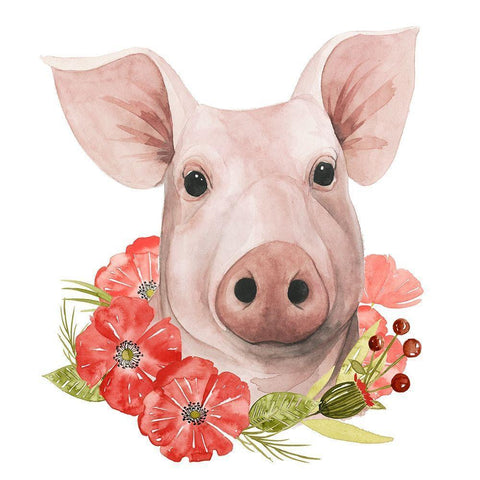 Poppy Farm IV Gold Ornate Wood Framed Art Print with Double Matting by Popp, Grace