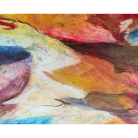 Fuchsia Expression IV White Modern Wood Framed Art Print by Villarreal, Gabriela