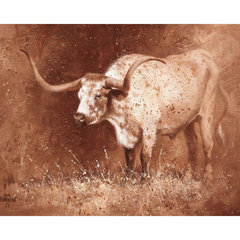 Sienna Speculation White Modern Wood Framed Art Print by Sorenson, Jack