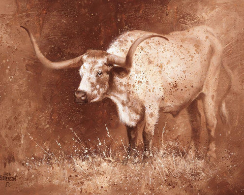 Sienna Speculation Black Ornate Wood Framed Art Print with Double Matting by Sorenson, Jack