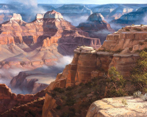 Rock of Ages Black Ornate Wood Framed Art Print with Double Matting by Sorenson, Jack