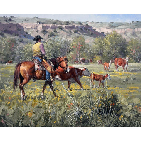 A Darn Good Spring Gold Ornate Wood Framed Art Print with Double Matting by Sorenson, Jack