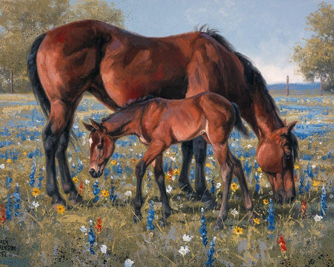 Wildflower Black Ornate Wood Framed Art Print with Double Matting by Sorenson, Jack