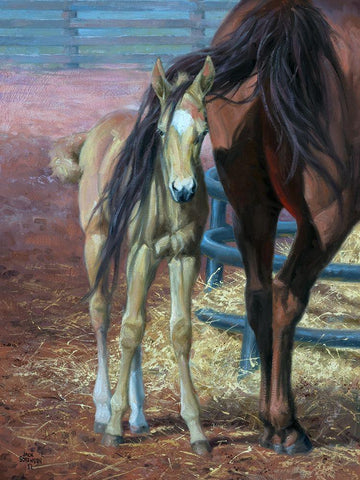 Bad Hair Day White Modern Wood Framed Art Print with Double Matting by Sorenson, Jack