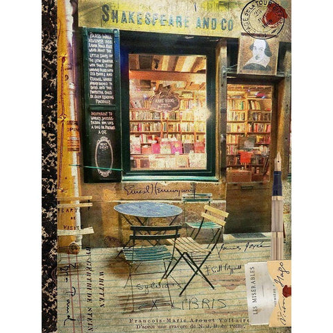 Paris Bistro II White Modern Wood Framed Art Print by Lloyd, Sandy