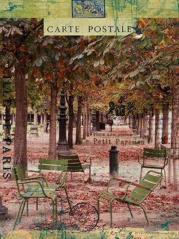 Paris Bistro IV Black Ornate Wood Framed Art Print with Double Matting by Lloyd, Sandy