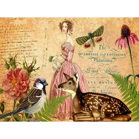 Postcards of Paris III Black Modern Wood Framed Art Print by Lloyd, Sandy