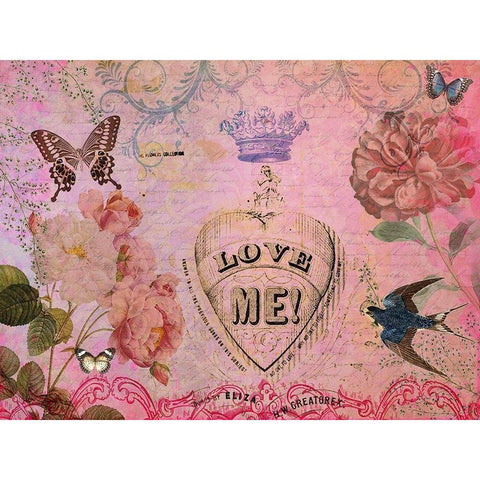 Postcards of Paris V Black Modern Wood Framed Art Print by Lloyd, Sandy