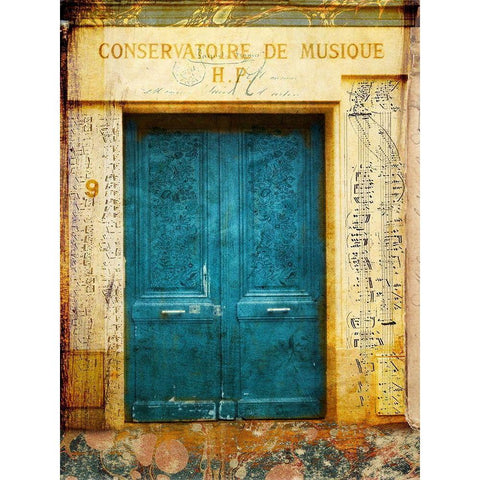 Postcards of Paris XI Black Modern Wood Framed Art Print by Lloyd, Sandy