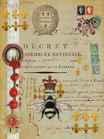 Postcards of Paris XIII White Modern Wood Framed Art Print with Double Matting by Lloyd, Sandy