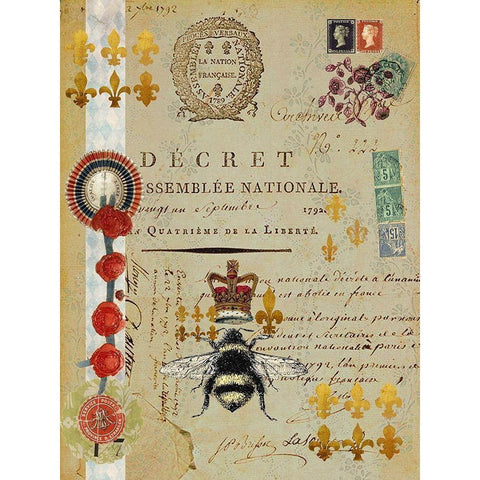 Postcards of Paris XIII Gold Ornate Wood Framed Art Print with Double Matting by Lloyd, Sandy